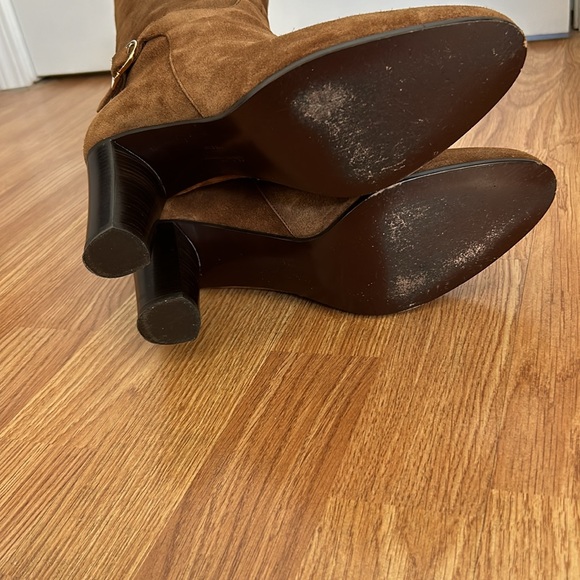 Salvatore Ferragamo suede brown heel boots size 9 - Picture 8 of 17